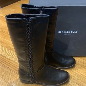Kenneth Cole SZ 3 Black Kennedy Lace Tall Boots